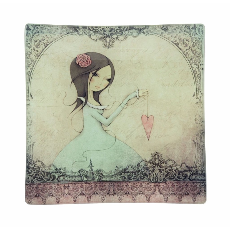 Farfurie Sticlă All For Love | Decor Practic - imagine 3