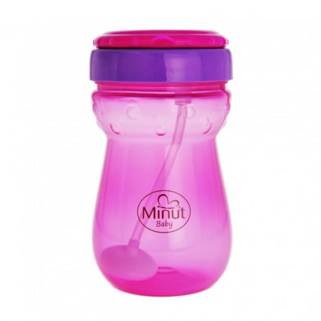 Cana anticurgere Minut Baby cu pai mobil - Roz - imagine 4
