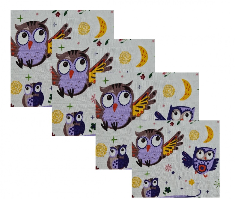 Set Lavete Muselină Bufnițe Kreis Design - imagine 2