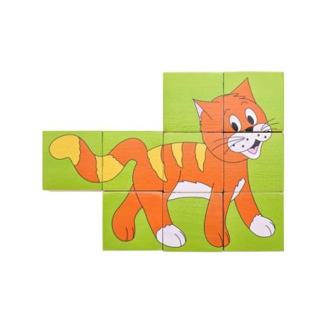 Puzzle Woodyland Animale Colorate - 6 în 1 - imagine 4