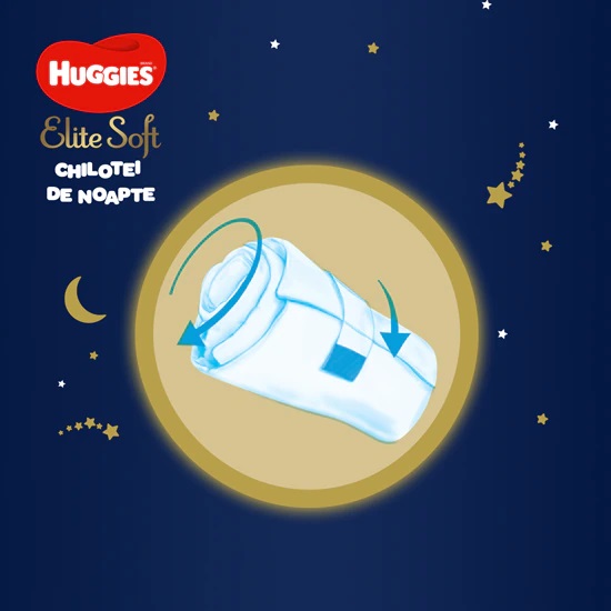 Huggies Elite Soft Noapte Mar.4 - Scutece Absorbente - imagine 5