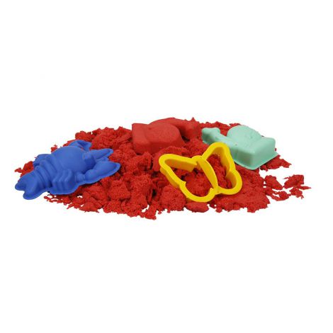 Nisip Kinetic Crafy 350g Roșu + 3 Unelte - imagine 5