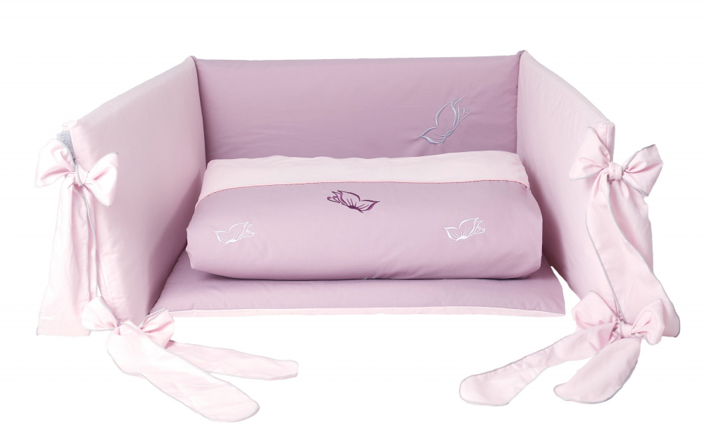 Set Lenjerie Patut Amy Butterfly Pink - imagine 3