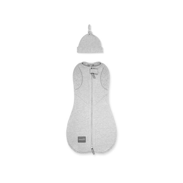 Swaddle Nor Pufos Gri + Căciulită | Bumbac Premium - imagine 6