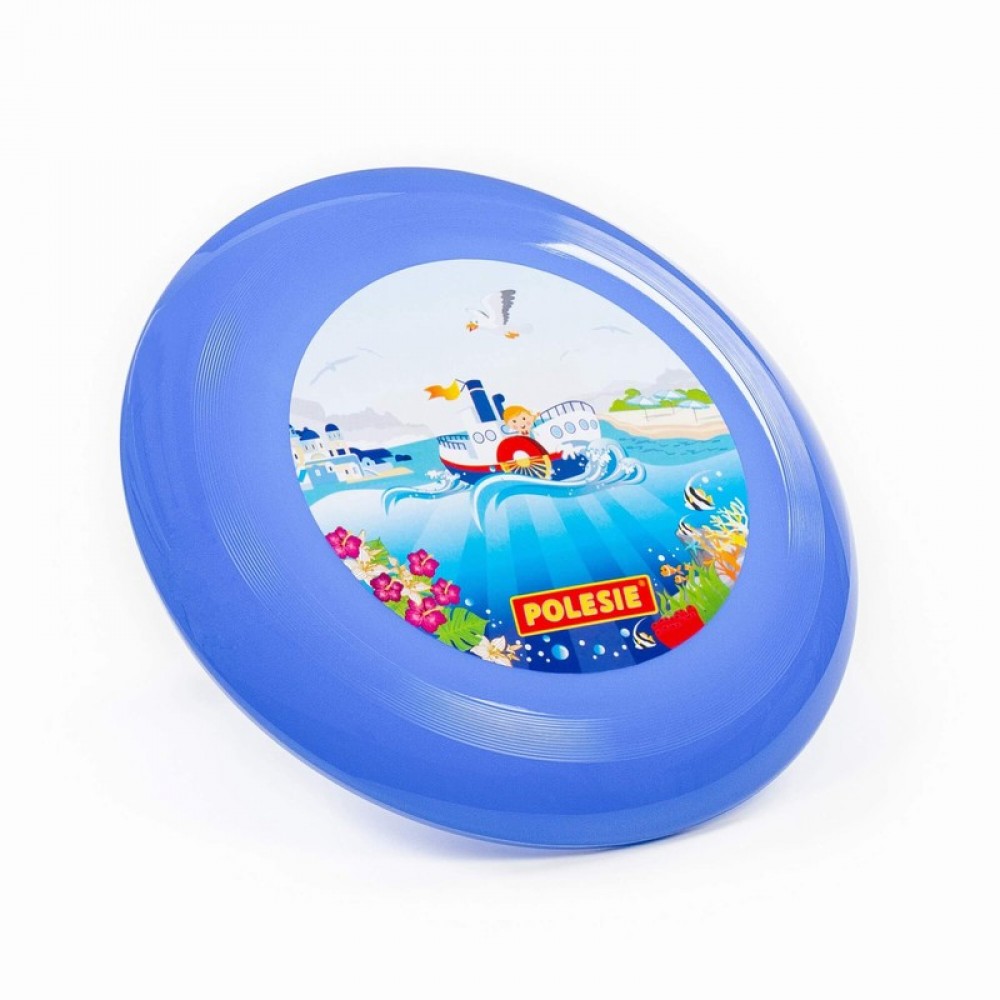 Disc Frisbee Polesie Funny Albastru, Jucarie Exterior