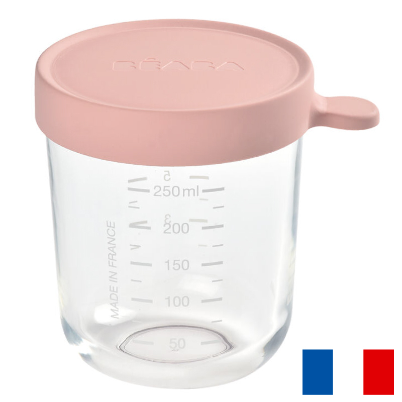 Recipient Ermetic Sticla Beaba 250 ml Old Pink