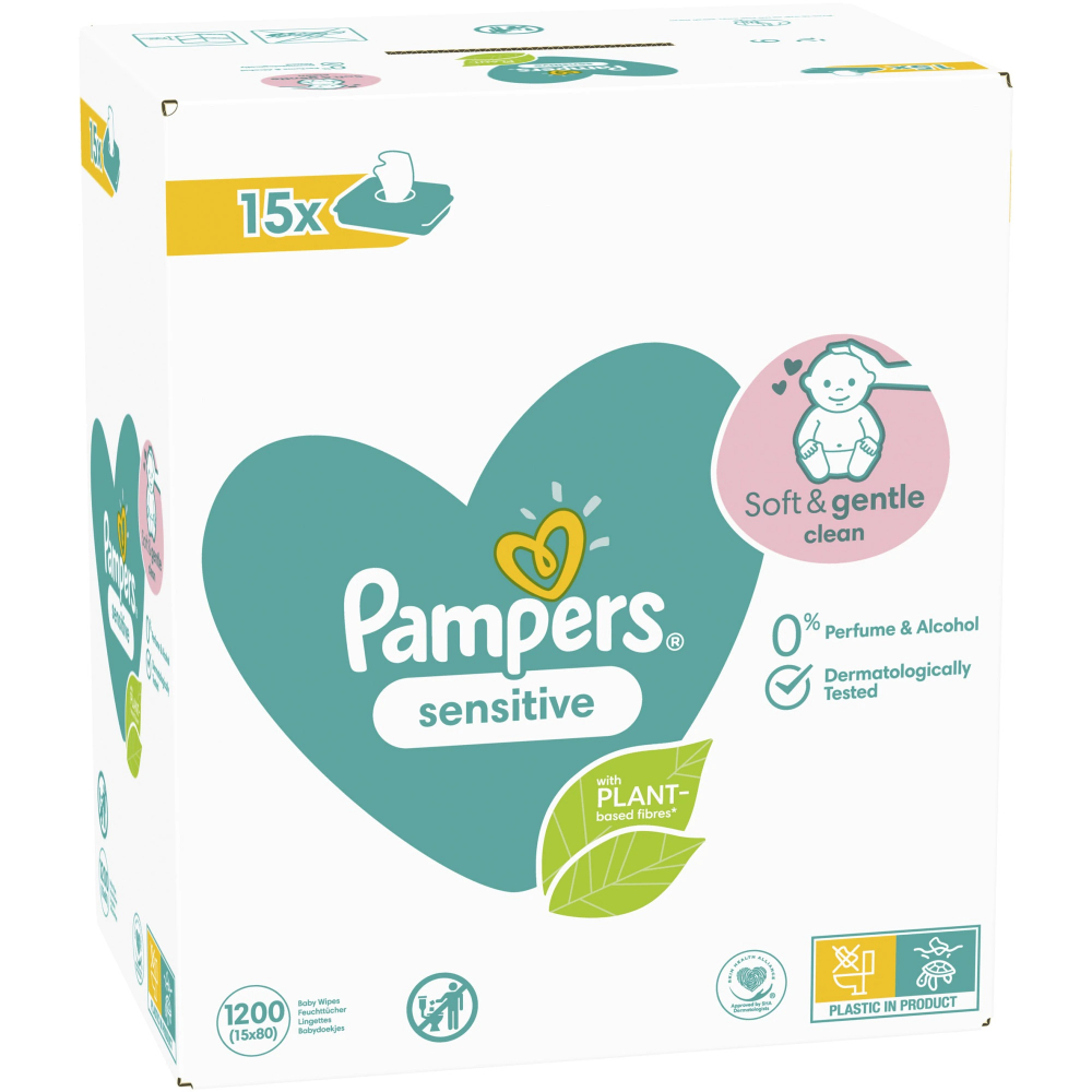 Servetele Pampers Sensitive 1200 buc - delicate - imagine 10