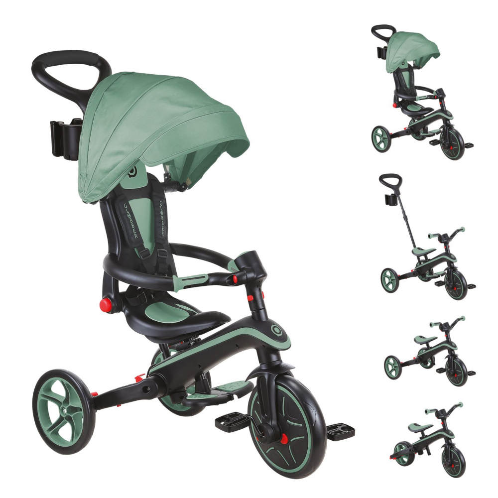 Globber Explorer 4 în 1 Verde Pal - Tricicletă Pliabilă - imagine 9