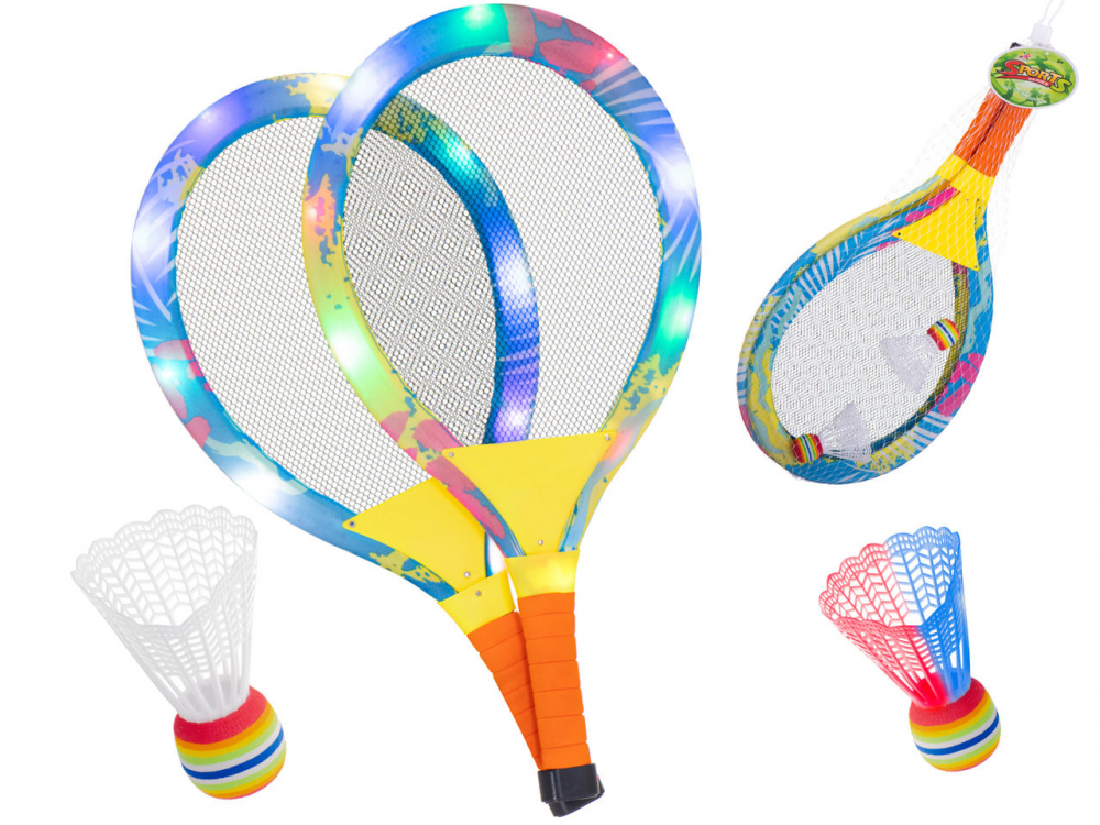 Set Rachete Badminton Iluminate Ikonka
