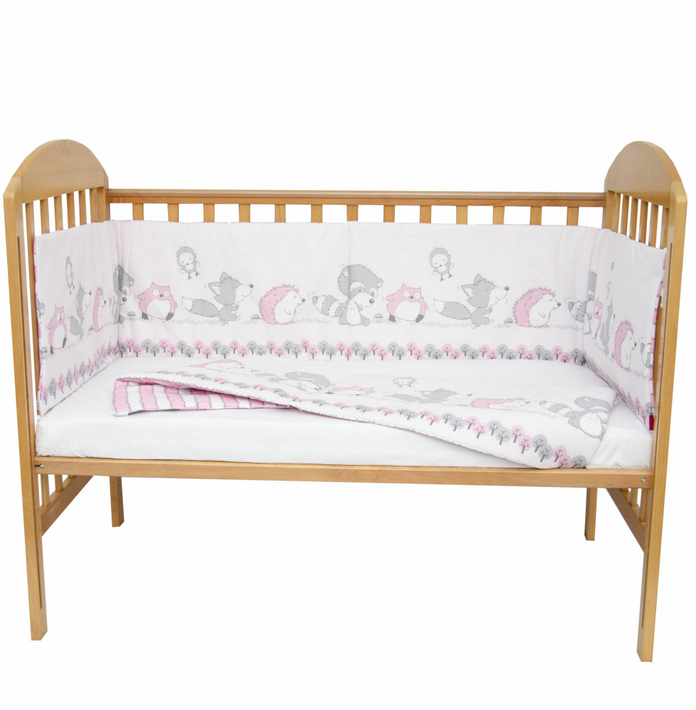 Set protecții patut Odette Pink, Kids decor - imagine 3
