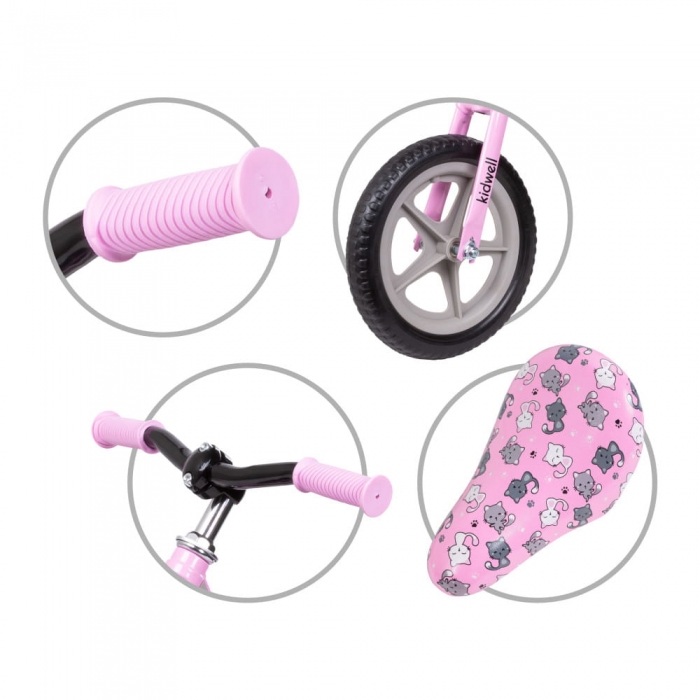 Bicicleta Kidwell Comet Pink Gray 12" - imagine 4