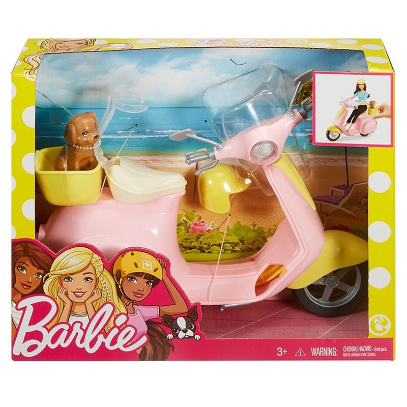 Scooter Jucărie Barbie cu Accesorii