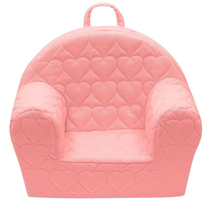 Fotoliu New Baby Hearts Pink, Catifelat