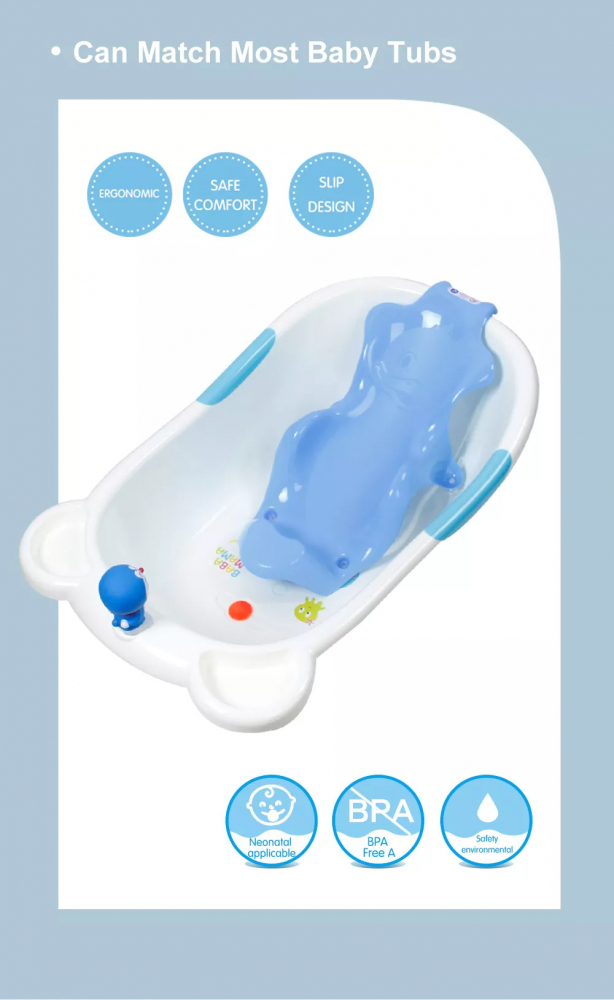 Scaun Baie Little Mom Duck Albastru cu Ventuze