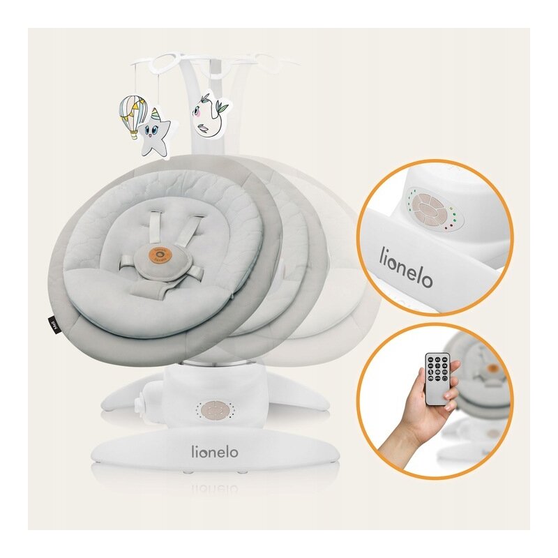 Balansoar Electric 2 în 1 Lionelo Mell Bej - imagine 9