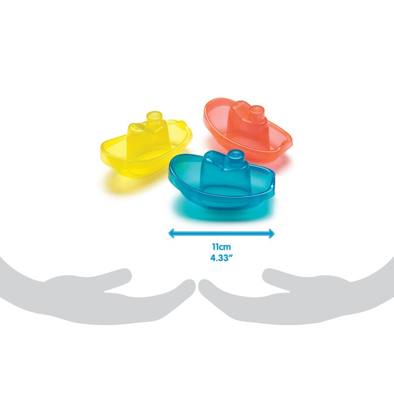 Playgro Set 3 Barcute de Baie Colorate - imagine 5