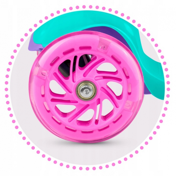 Trotineta Ricokids Loco Turcoaz LED Pliabilă - imagine 4