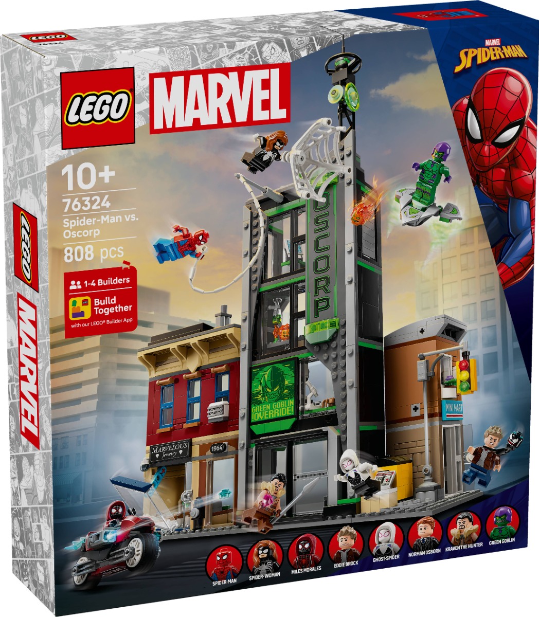 LEGO 76324 Omul-Paianjen vs Oscorp, 808 piese