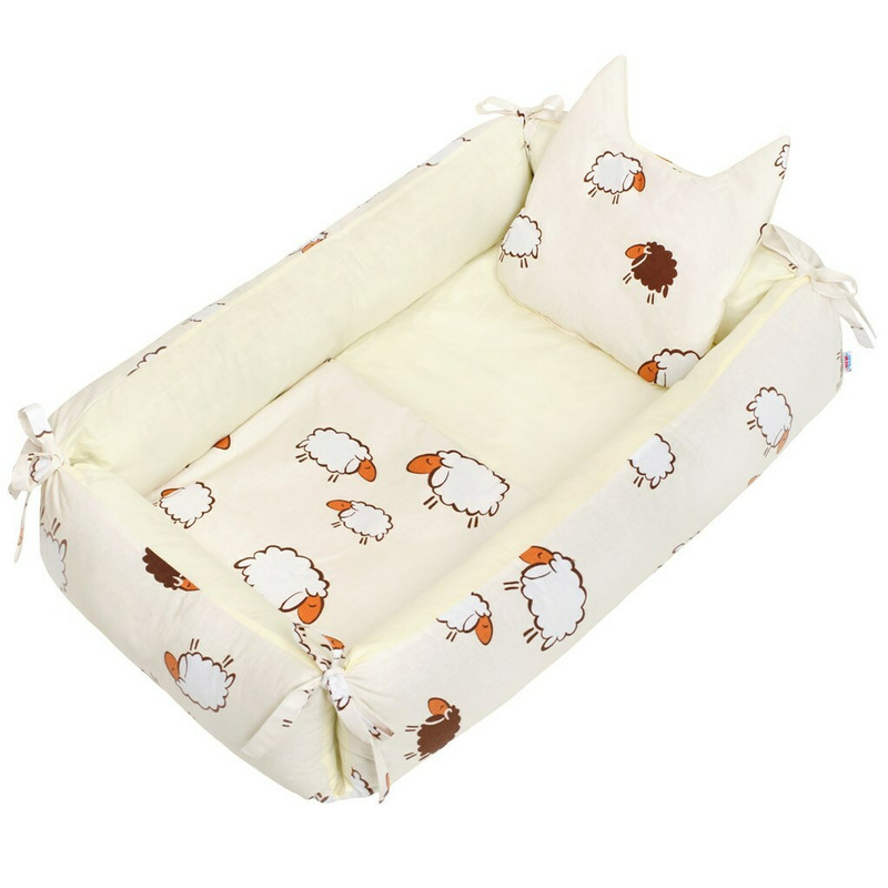 Set Baby Nest New Baby 3 piese Sheep Beige