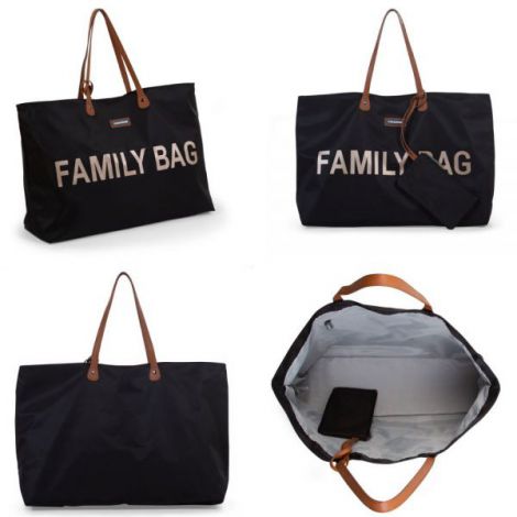 Childhome Family Bag Negru | Geanta Spatioasa Practica - imagine 3