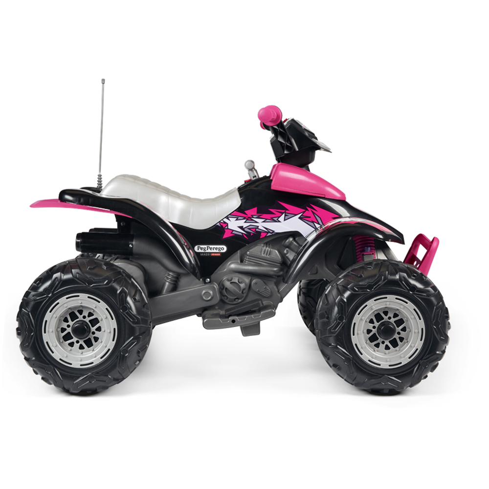 ATV Peg Perego Corral T-Rex 12V Roz Negru - imagine 4