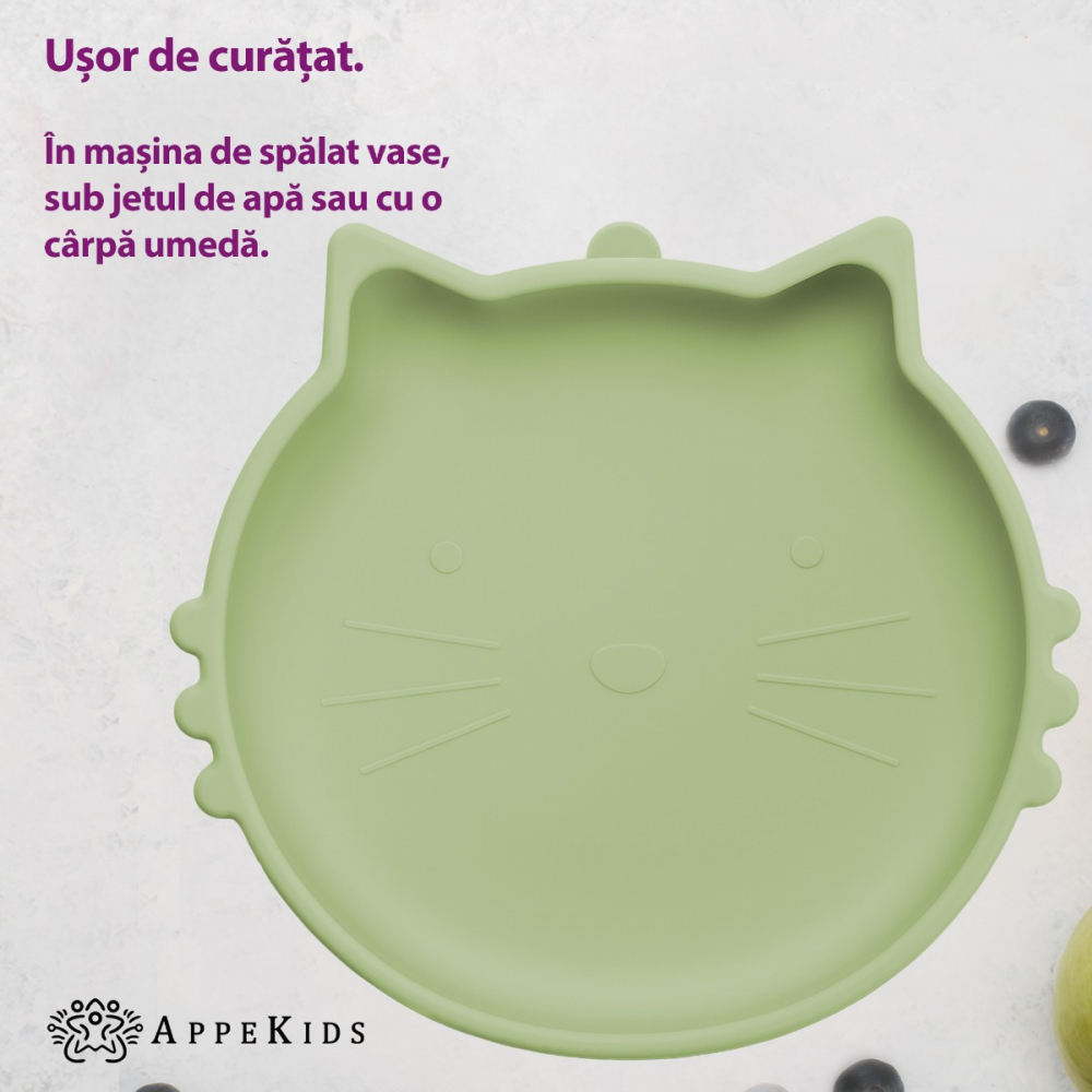 Bol Silicon AppeKids Kitty II Raw Green | Sigur - imagine 4