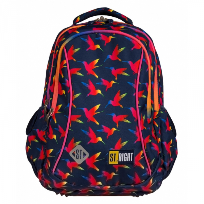 Ghiozdan St.Majewski Rainbow Birds 3 Compartimente