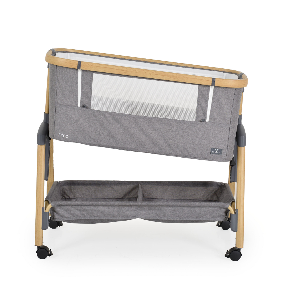 Pătuț Co-Sleeper Cangaroo Amo Gri Light - imagine 2