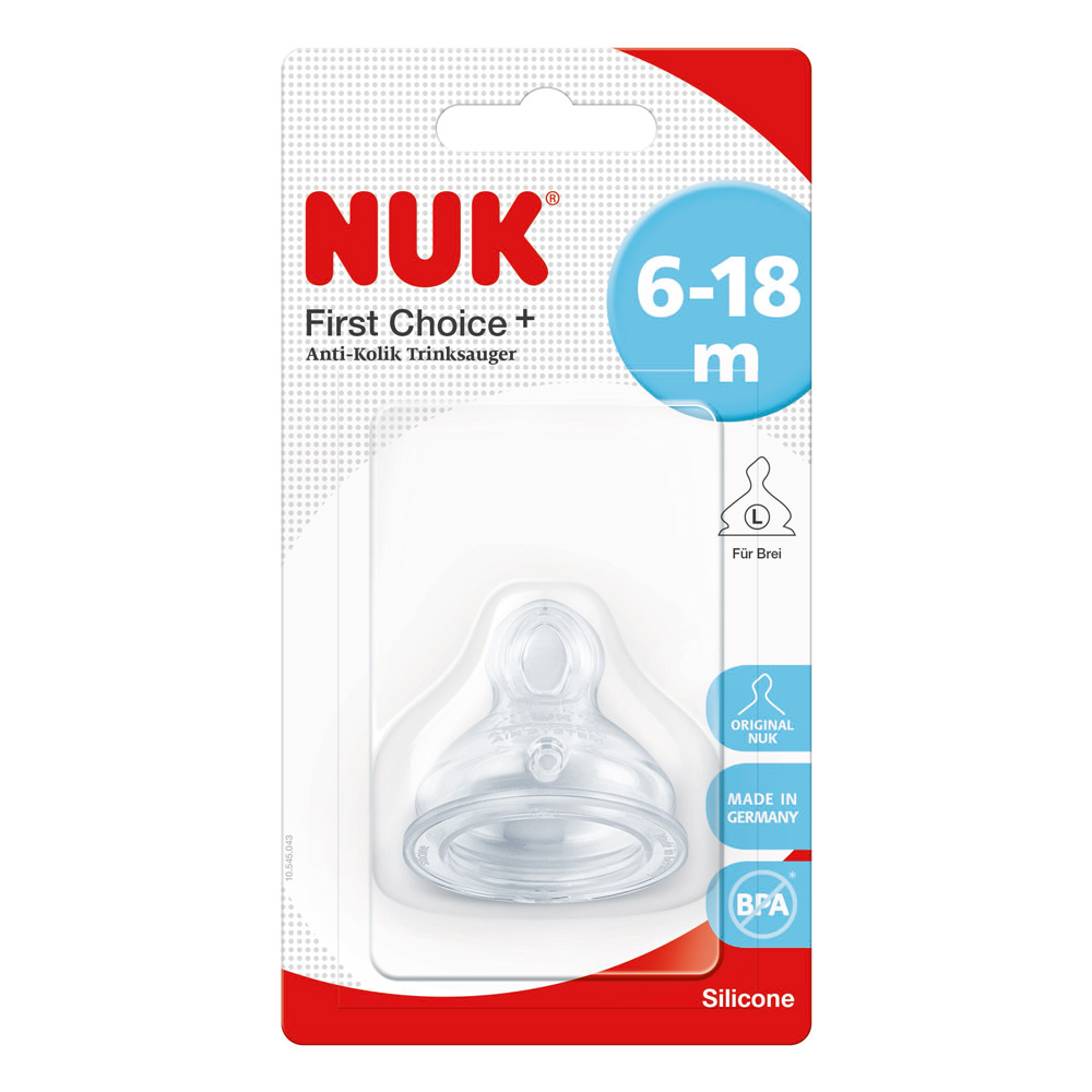 Tetina NUK First Choice Plus L2, 6-18 luni, Silicon