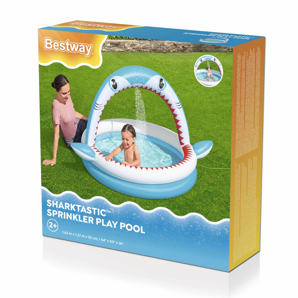 Piscina Bestway Shark cu Stropitoare, 163x127 cm - imagine 6