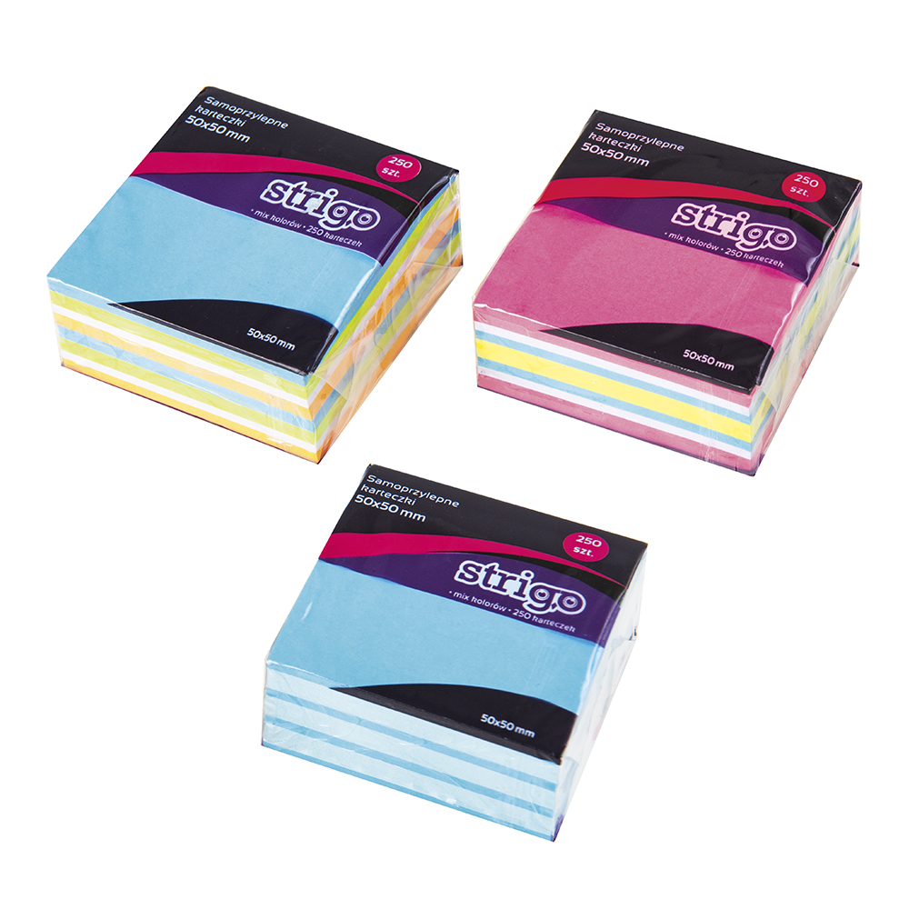 Cub Notite Strigo Pastel Neon, 250 File
