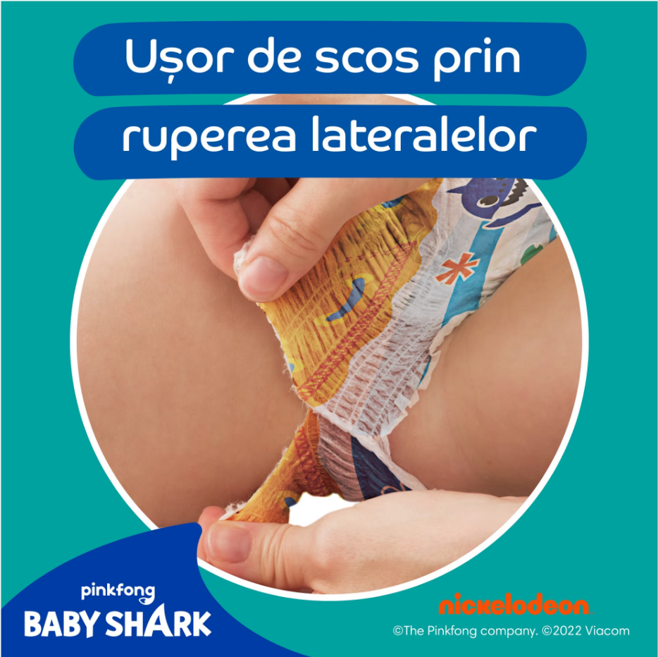 Pampers Splashers Baby Shark Scutece Inot - imagine 8