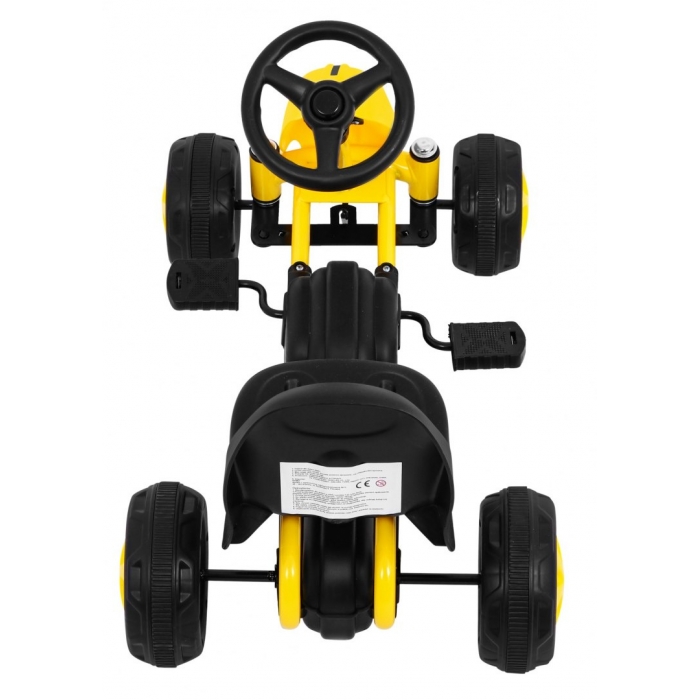 Kart cu pedale Gokart galben - Aventură pe 4 roți - imagine 4