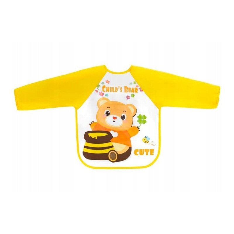 Baveta Impermeabila Bocioland cu Maneci, Teddy Bear - imagine 3