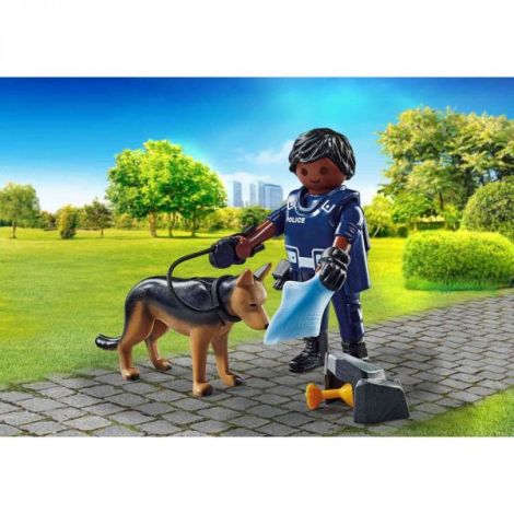 Playmobil Politist cu Catel - Jucarie Educationala
