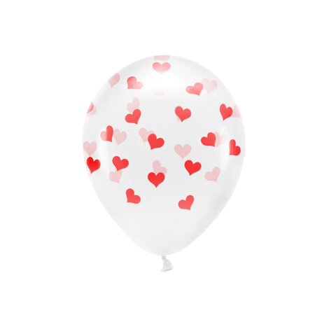 Baloane Latex Eco Inimi Rosii Party deco 6 buc