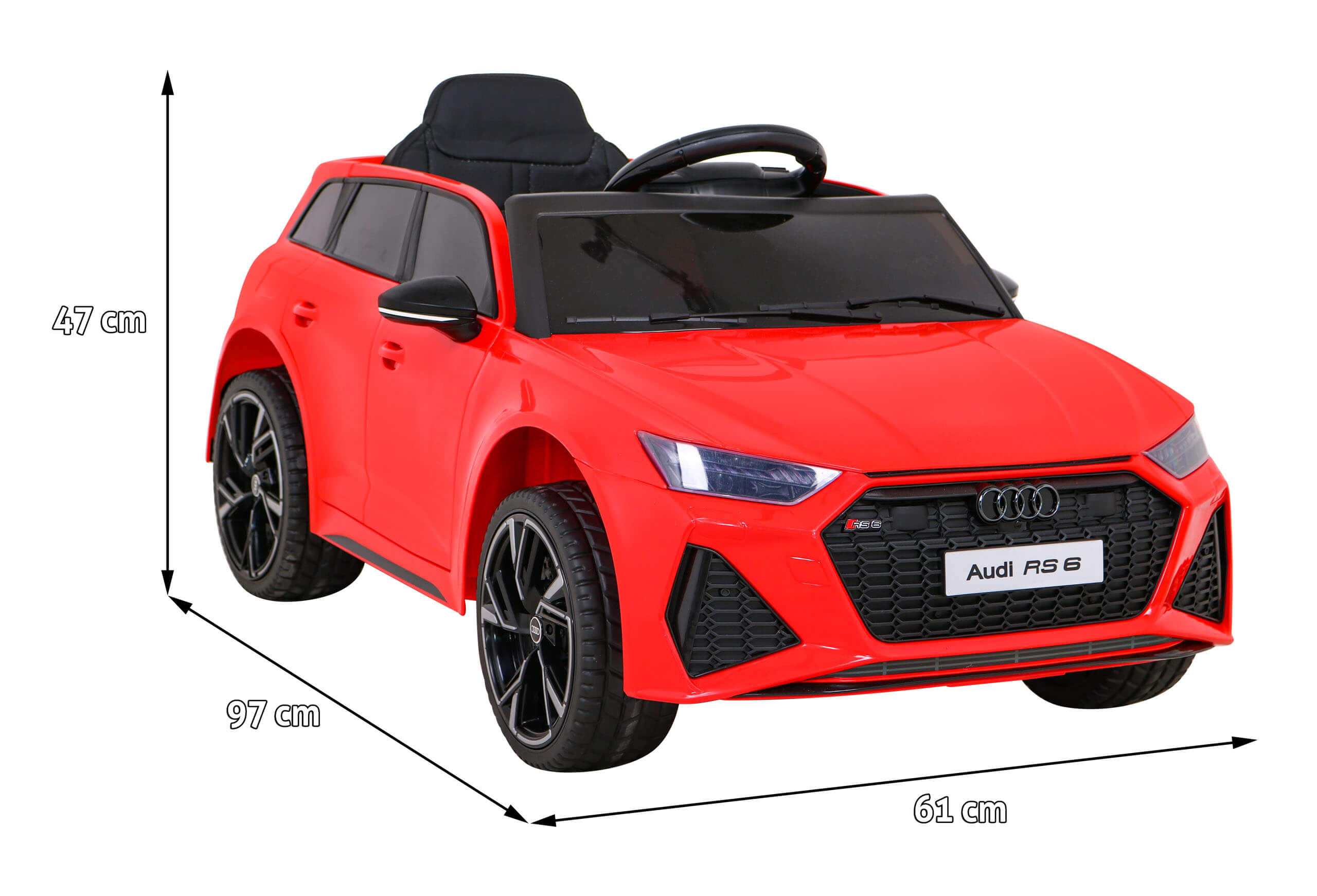 Mașinuță Electrică Audi RS6 12V Roșu - imagine 3