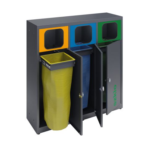 Coș Reciclare 3 Compartimente Moje Bambino - imagine 2