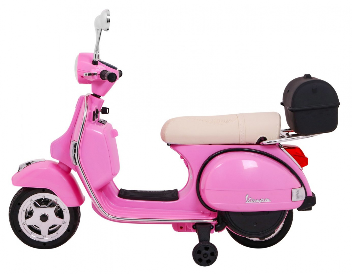 Scuter Electric Vespa Roz 12V Copii - imagine 3
