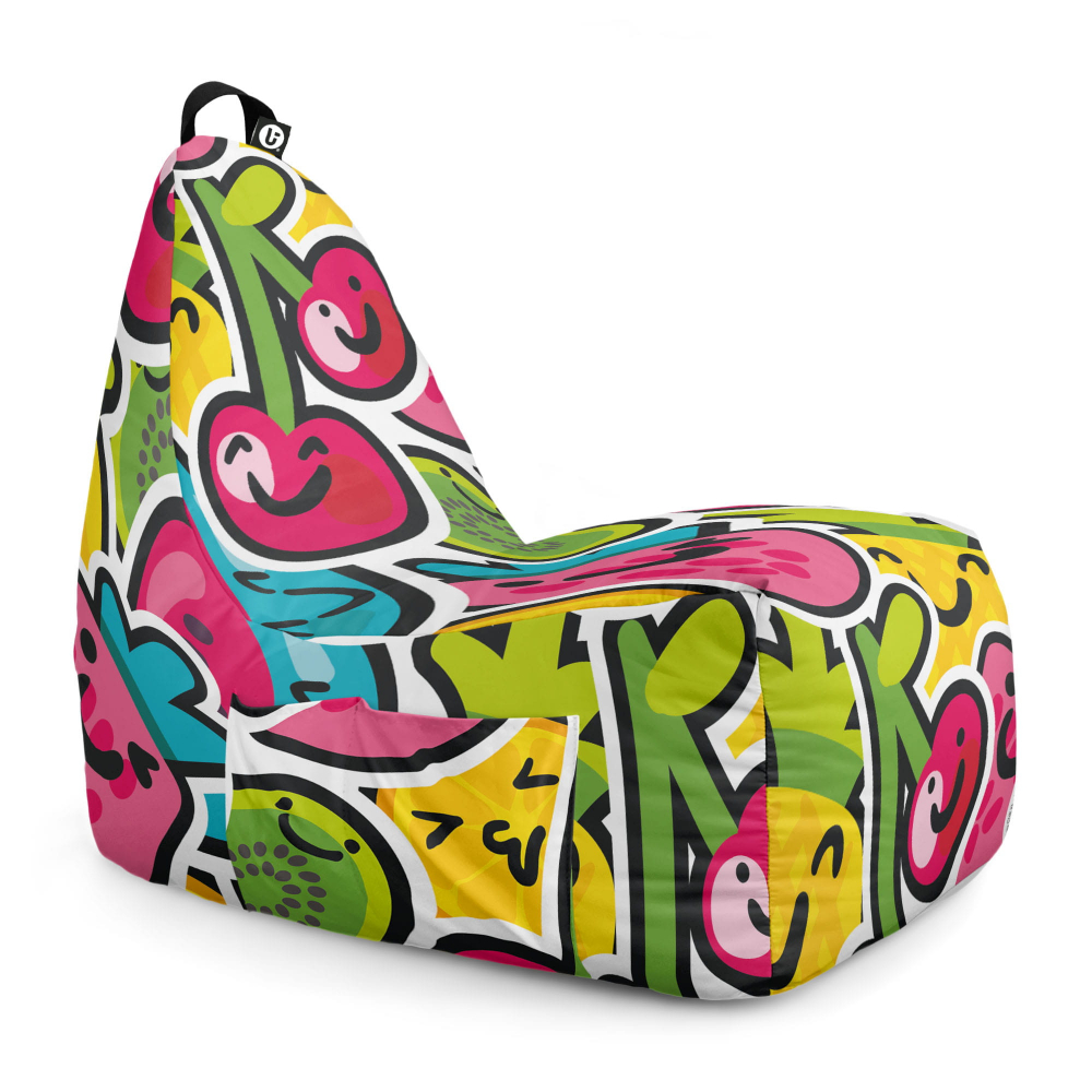Fotoliu Puf Chill XL Kawaii Fruits Updeco - imagine 6