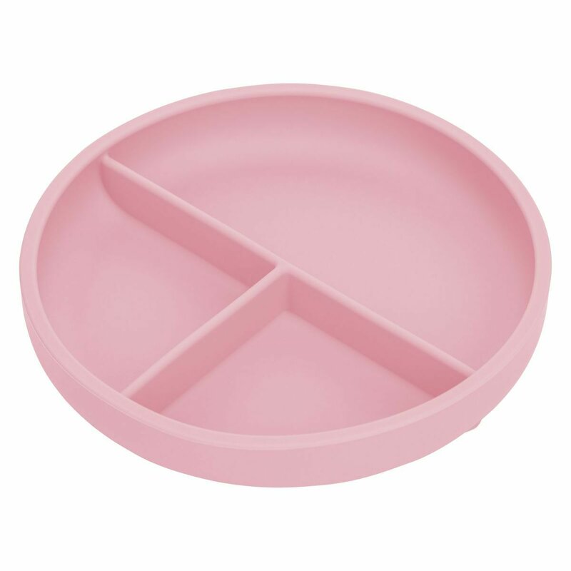 Farfurie FreeON cu ventuză, 3 compartimente, Pink