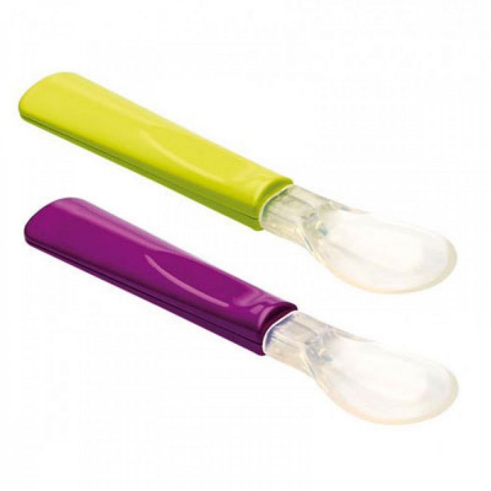 Set 2 lingurițe silicon Thermobaby, diversificare - imagine 5