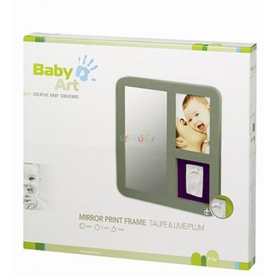 Rama cu Amprenta și Oglindă Baby Art Taupe