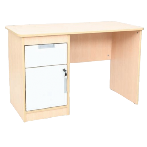 Birou Quadro Alb-Bej cu Sertar | Moje Bambino