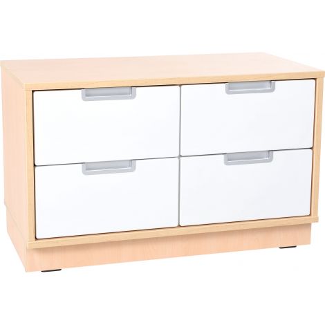 Dulap Quadro S Moje Bambino, 4 sertare, Artar și Albastru - imagine 2