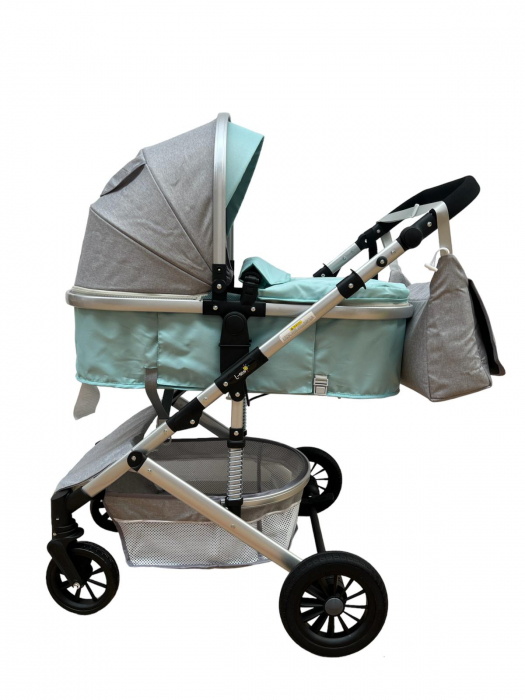Carucior 2 in 1 L-Sun T7 Verde, Reversibil