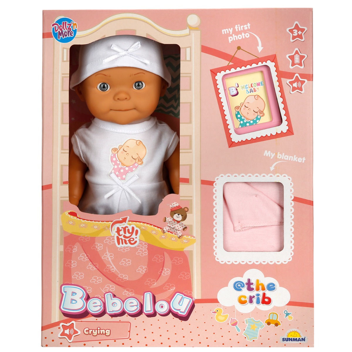 Păpușă Bebelu Dollz n More cu Sunete, 30 cm