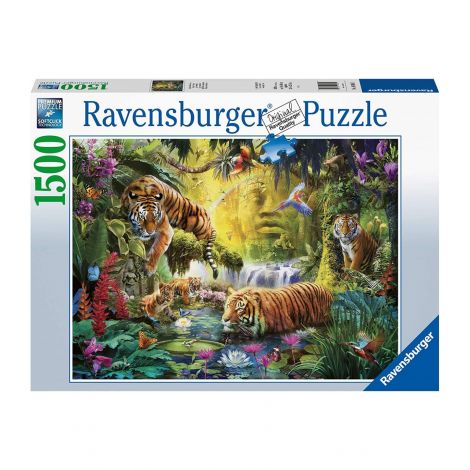 Puzzle Iaz cu Tigri 1500 piese Ravensburger