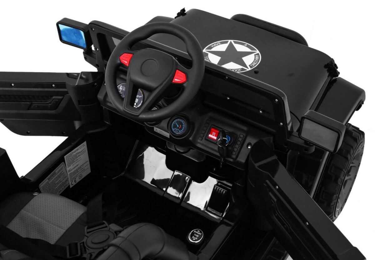 Mașinuță Electrică 4x4 Full Time Negru | Autokids - imagine 2