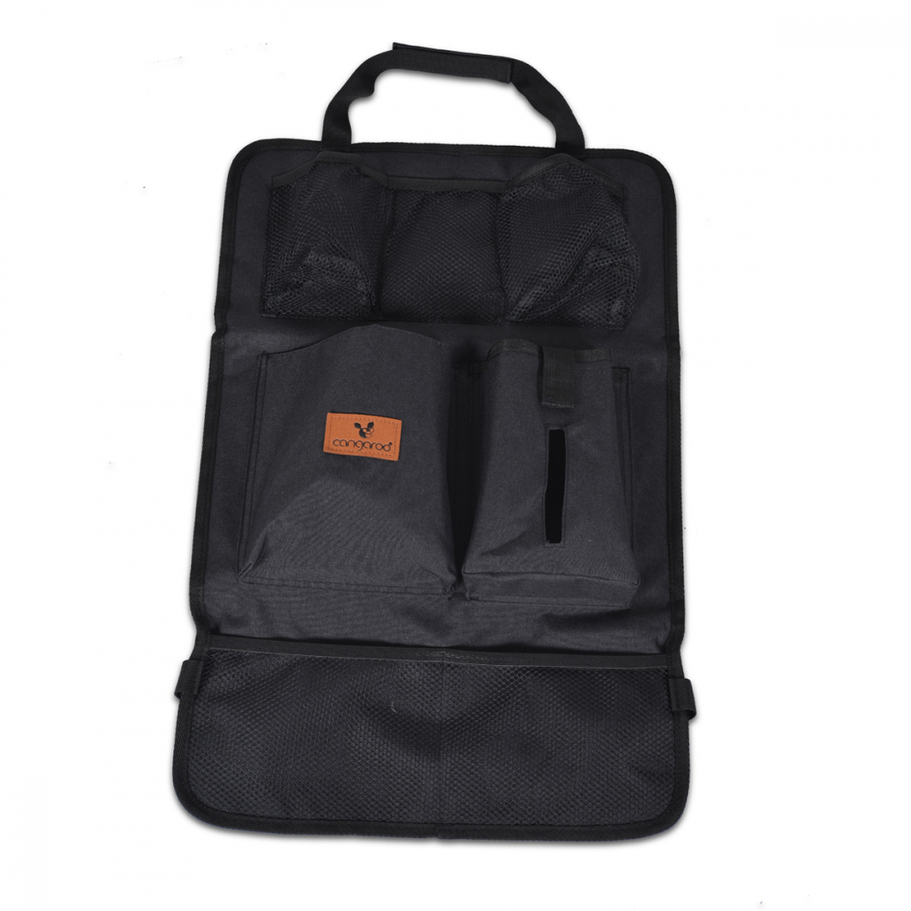 Organizator Auto Cangaroo Black cu Protectie Spatar - imagine 2